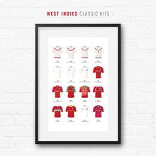 Load image into Gallery viewer, West Indies Classic Kits Cricket Team Print
