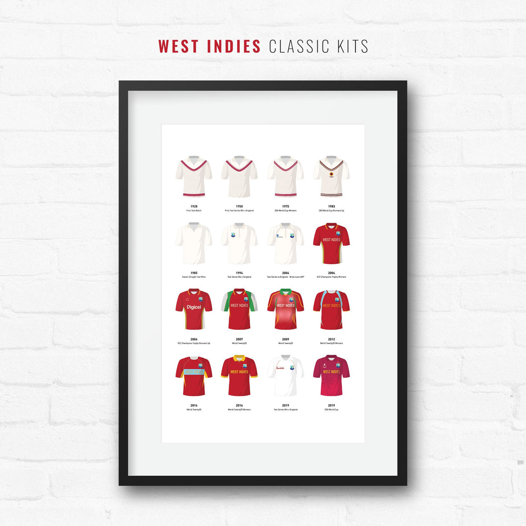 West Indies Classic Kits Cricket Team Print