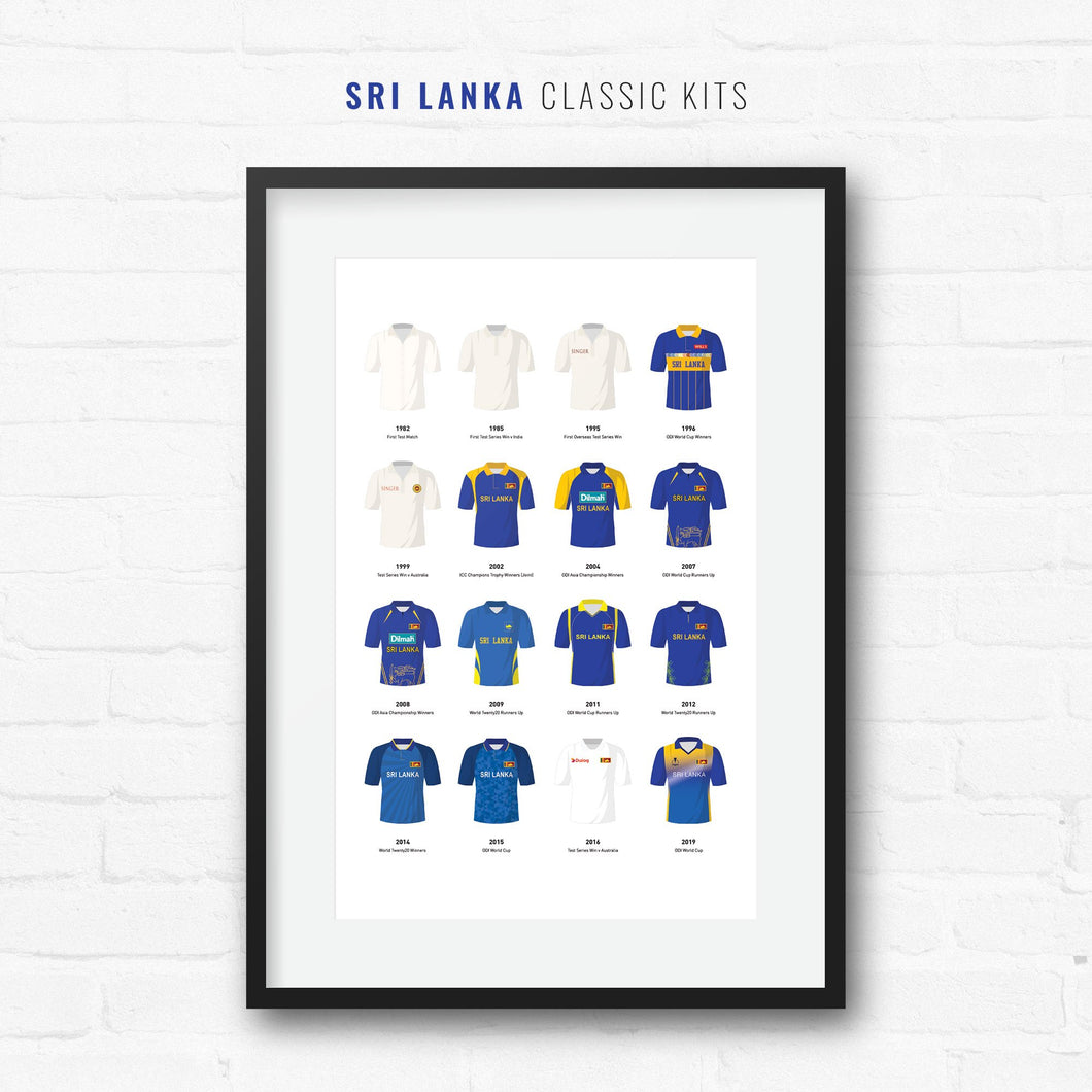 Sri Lanka Classic Kits Cricket Team Print